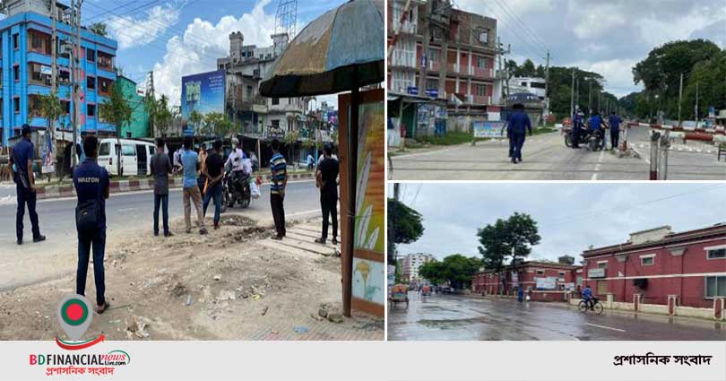 ফরিদপুরে সর্বাত্নক লকডাউনে কঠোর অবস্থানে জেলা পুলিশ