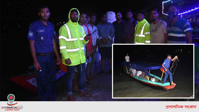 কাপ্তাই লেকে আটকে যাওয়া পর্যটকদের উদ্ধার করলো রাঙ্গামাটি জেলা পুলিশ