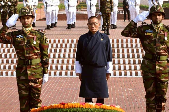 জাতীয় স্মৃতিসৌধে ভুটানের প্রধানমন্ত্রীর শ্রদ্ধা নিবেদন