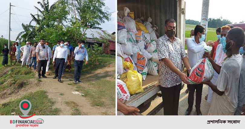 ময়মনসিংহে অস্বচ্ছল মানুষের পাশে উপজেলা চেয়ারম্যান, ইউএনও