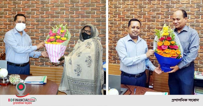 ফরিদপুরে জেলা ও দায়রা জজ কামরুন্নাহারকে জেলা প্রশাসকের ফুলেল শুভেচ্ছা
