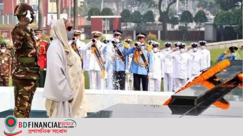 সশস্ত্র বাহিনীর শহীদদের প্রতি প্রধানমন্ত্রীর শ্রদ্ধা