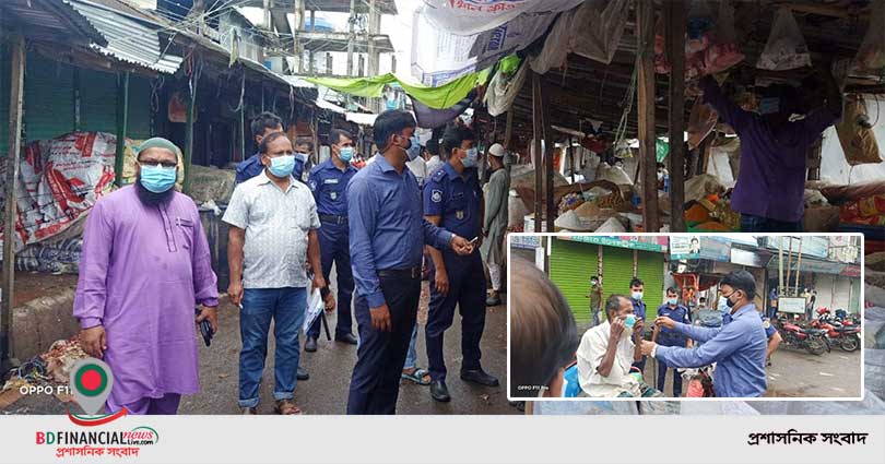 লকডাউন বাস্তবায়নে চরফ্যাশন উপজেলা প্রশাসনের অভিযান