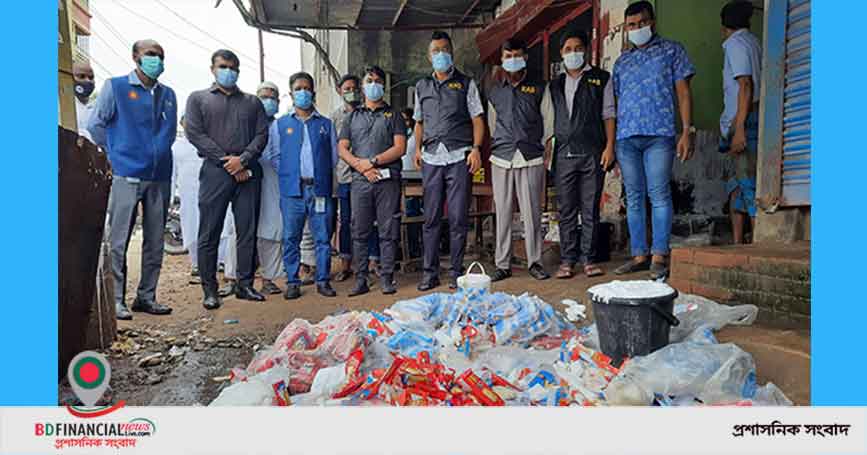 জয়পুরহাটে চারটি ভেজাল আইসক্রিম কারখানায় র‌্যাবের ভ্রাম্যমাণ আদালত পরিচালনা