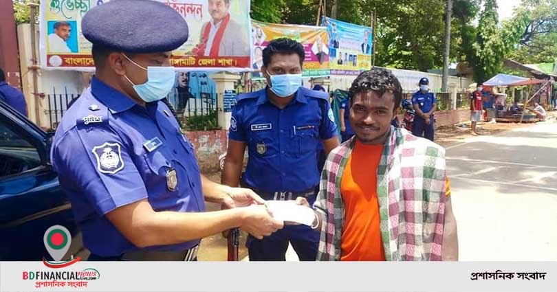 লকডাউনে রাঙ্গামাটি জেলা পুলিশের কর্মতৎপরতা অব্যাহত