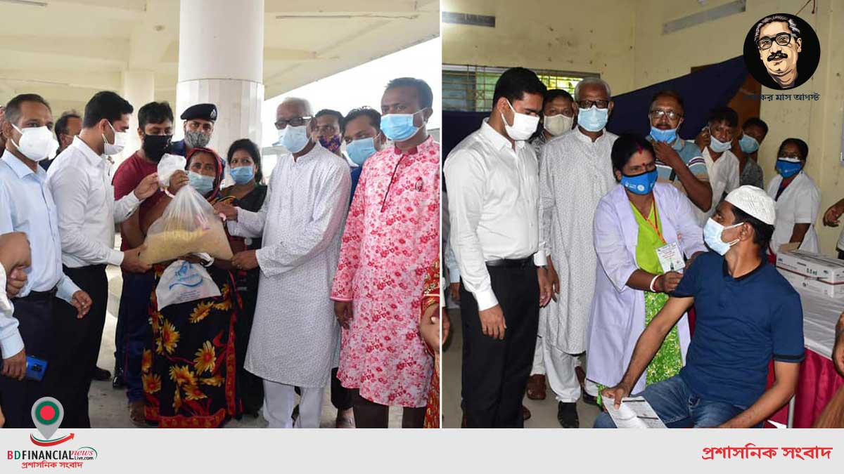 খুলনায় খাদ্য সমগ্রী বিতরণ এবং টিকা দান কর্মসূচি বাস্তবয়নের উদ্বোধন করেন জেলা প্রশাসক