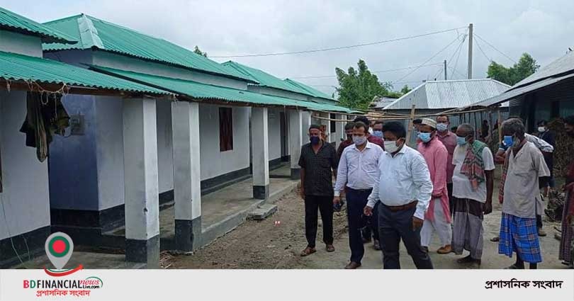 বগুড়া জেলা প্রশাসনের গাবতলী ও সারিয়াকান্দি উপজেলার আশ্রয়ণ প্রকল্প পরিদর্শন