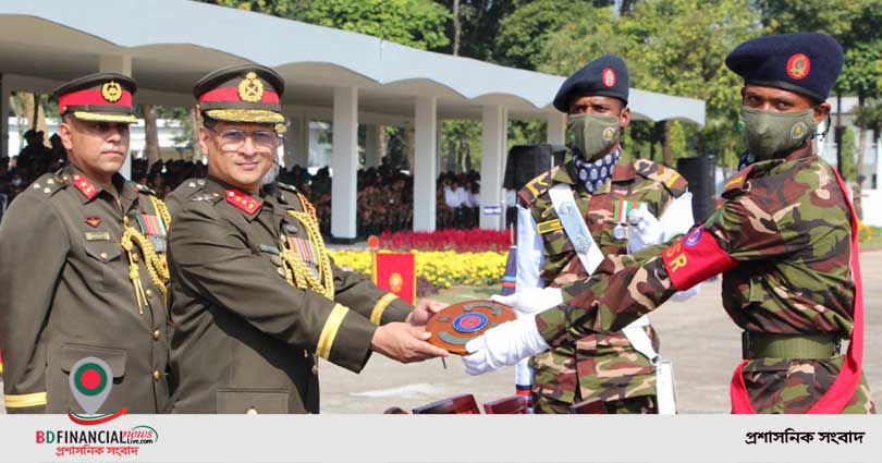 অর্ডন্যান্সকোরের রিক্রুট ব্যাচ ২০২১ এর প্রশিক্ষণ সমাপনী কুচকাওয়াজ