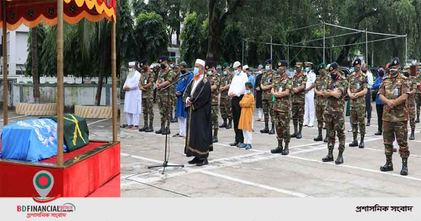 শহীদ বাংলাদেশি শান্তিরক্ষী সেনা কর্মকর্তার জানাজা অনুষ্ঠিত