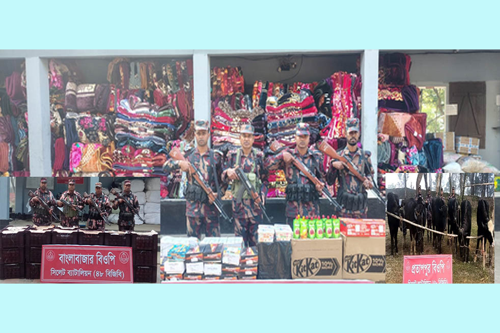সিলেটে কোটি টাকার ভারতীয় পণ্য জব্দ