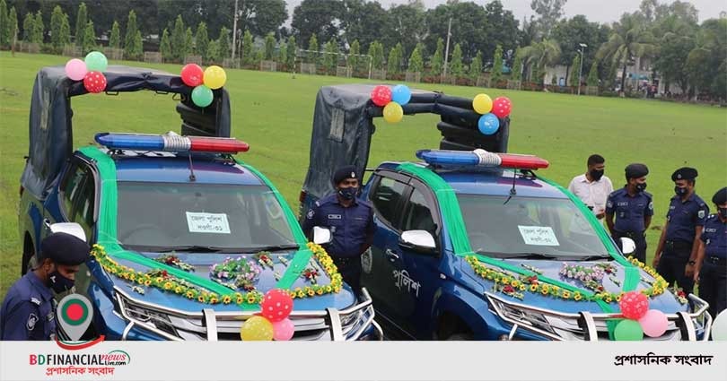 নওগাঁ জেলা পুলিশের মোটরযান বহরে যুক্ত হলো আরো ৩ গাড়ী