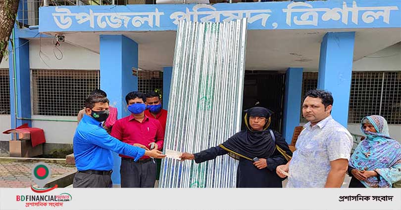 দুর্যোগে ক্ষতিগ্রস্থ প্রতিষ্ঠান ও পরিবারের মাঝে সহয়তা প্রদান