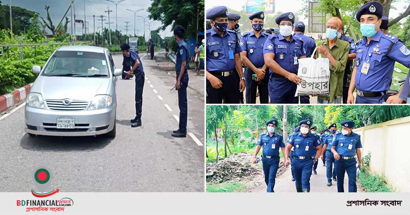 গোপালগঞ্জ জেলা পুলিশ সুপার এর নির্দেশনায় আইন-শৃঙ্খলা পরিস্থিতি স্বাভাবিক রাখতে কাজ করছে জেলা পুলিশ