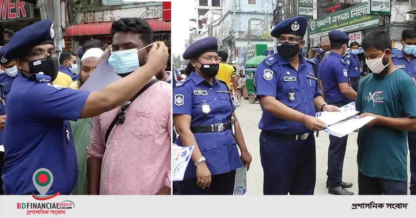 জামালপুর জেলা পুলিশ সুপারের মাক্স বিতরণ