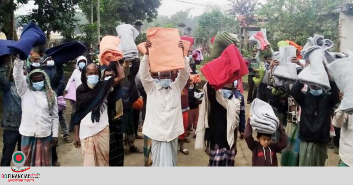 বসুন্ধরা গ্রুপের সহযোগিতায় মৌলভীবাজারে শীতার্তদের মাঝে কম্বল বিতরণ
