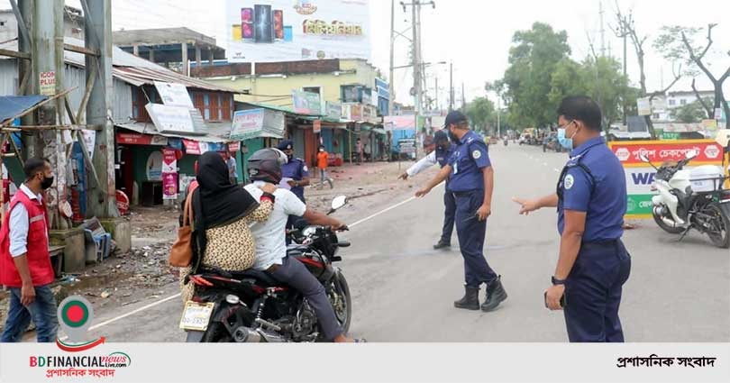 লকডাউন বাস্তবায়নে পটুয়াখালীতে ভ্রাম্যমাণ আদালত