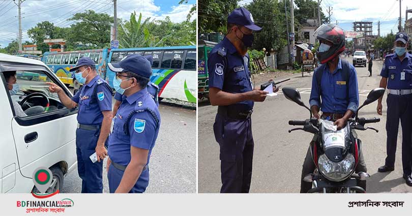 শরীয়তপুরে করোনা ভাইরাস এর বিস্তার রোধে কঠোর অবস্থানে জেলা পুলিশ