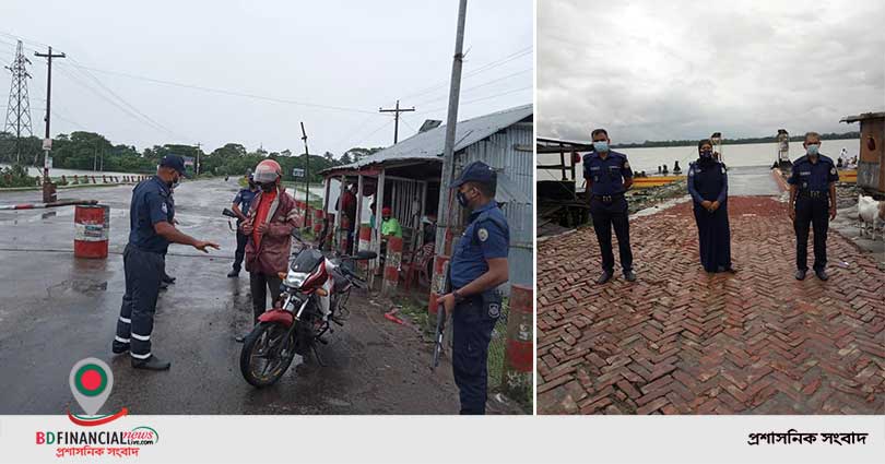 করোনা ভাইরাসের সংক্রমণ প্রতিরোধে কাজ করছে পটুয়াখালী জেলা পুলিশ