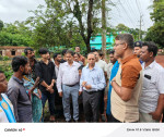 কক্সবাজার জেলা প্রশাসকের অতিবৃষ্টিতে নদী ভাঙনের কবলে পড়ে বিলীন হয়ে যাওয়া বেশ কিছু ক্ষতিগ্রস্ত এলাকা পরিদর্শন